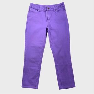 Vintage y2k Cache Purple Bling‎ Denim Capris Cropped Pants Cute Preppy Cute